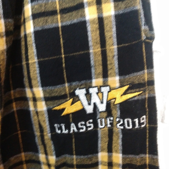 Boxercraft PJ Pants w/pockets Wilcox W & Lightning Bolt Class Of 2019 - Picture 2 of 7